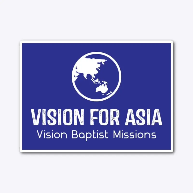 "Vision For Asia' Die Cut Sticker